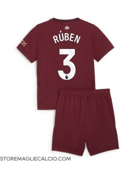 Manchester City Ruben Dias #3 Maglia Gara Terza Repliche 2024-25 Bambino Maniche Corte